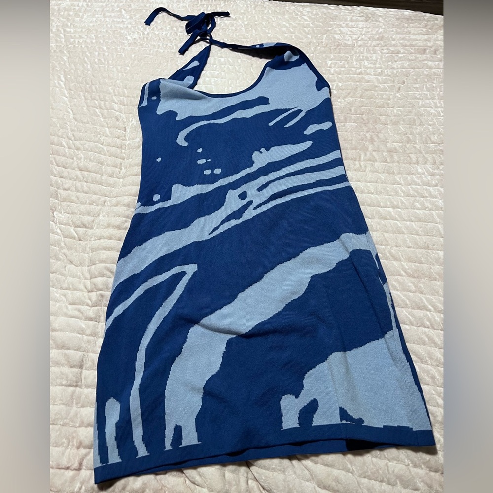 Blue Lagoon Halter Dress